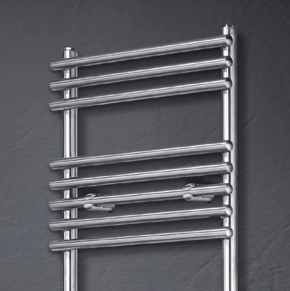 Scaldasalviette Misto in Acciaio Finitura Satin Made in Italy - Buccia