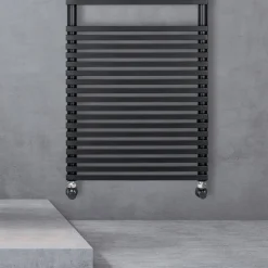 Scaldasalviette Misto in Acciaio Finitura Jet Black Made in Italy - Brownies