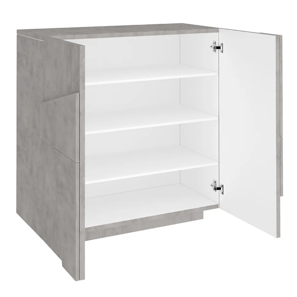 Scarpiera da Interno con 2 Ante in Melaminico Made in Italy - Naditza