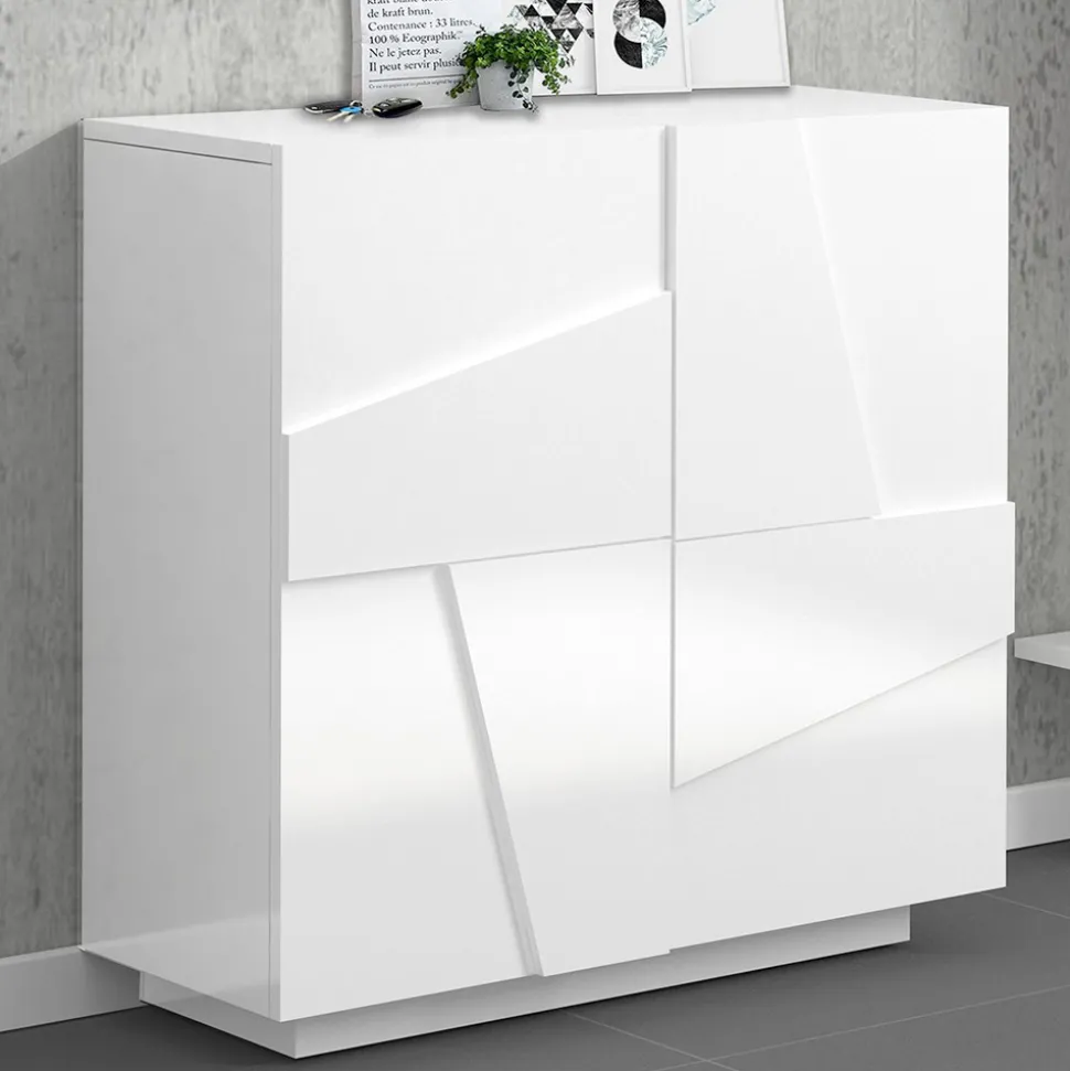 Scarpiera da Interno con 2 Ante in Melaminico Made in Italy - Naditza