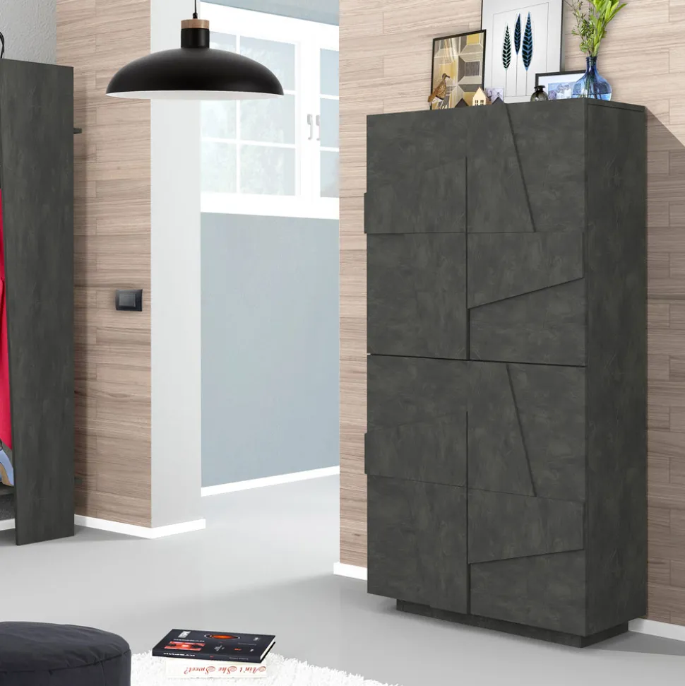 Scarpiera in Melaminico da Interno con 4 Ante Made in Italy - Naditza