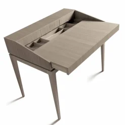 Scrittoio di design moderno in legno noce, l.105xp.65cm, Acario