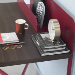 Scrittoio Moderno in Metallo Colorato e Legno Rovere di Design Italiano - Nadin