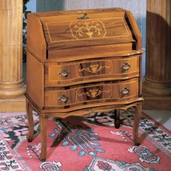 Scrivania Classica in Legno con Ribalta e Cassetti Made in Italy - Elegant
