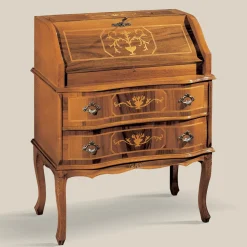 Scrivania Classica in Legno con Ribalta e Cassetti Made in Italy - Elegant