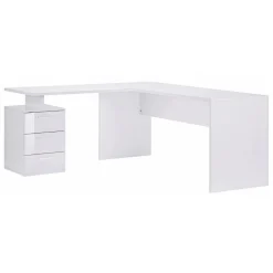 Scrivania da Ufficio Angolare in Legno Nobilitato 2 Finiture - Analuisa