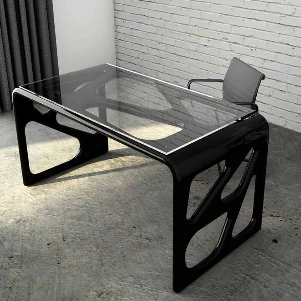 Scrivania Design in Solid Surface Illa Made in Italy