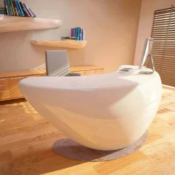 Scrivania design moderno da ufficio Boomerang made in Italy