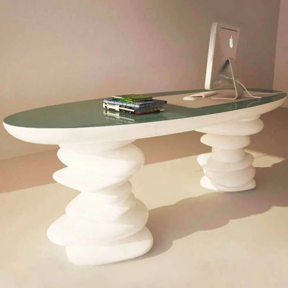 Scrivania di design moderna da ufficio Aldington fatta a mano