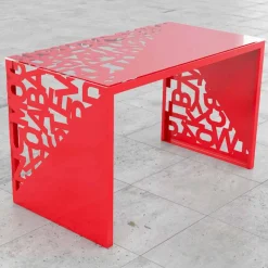 Scrivania Kattedra “Tutte le Lettere” 160x80x75 Mabele, in metallo e vetro