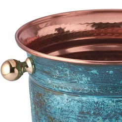 Secchiello Porta Ghiaccio Vino Design in Rame Lucido o Verde 20 cm - Gennarino
