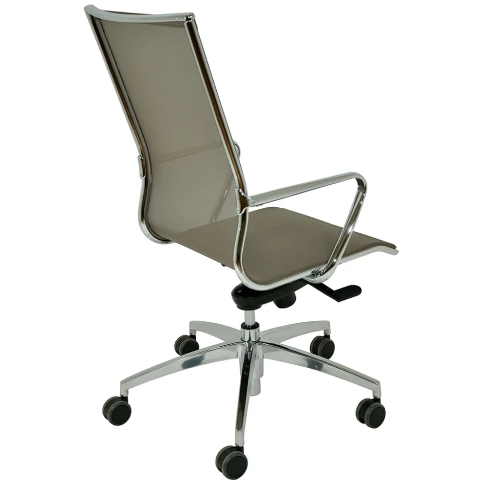 Sedia Alta da Ufficio Ergonomica Girevole con Rotelle e Braccioli - Filanna