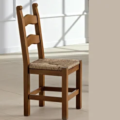 Sedia Classica da Cucina in Legno Seduta in Paglia Made in Italy - Lavinia