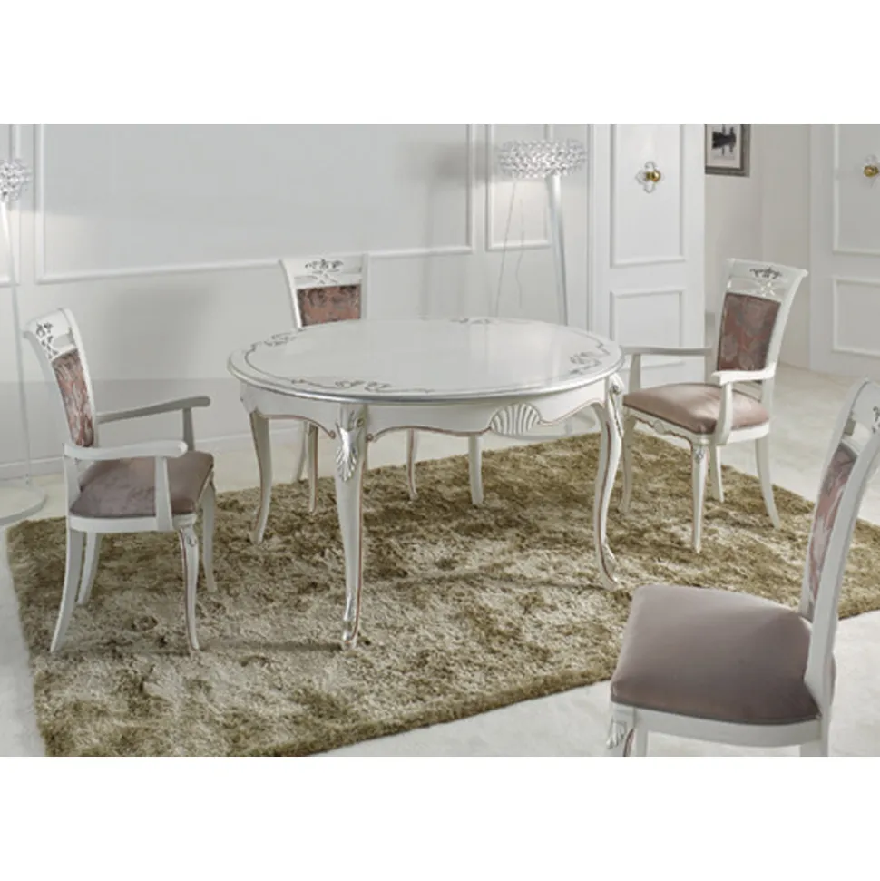 Sedia Classica Imbottita in Legno Noce o Bianco Made in Italy - Caligola