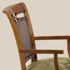 Sedia Classica in Legno Noce con Seduta Imbottita Made in Italy - Baroque
