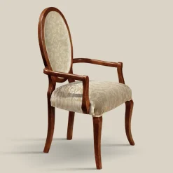 Sedia Classica Legno e Tessuto Con o Senza Braccioli Made in Italy - Ellie