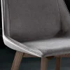 Sedia con Gambe in Legno e Seduta Monoscocca in Tessuto Made in Italy - Hinata