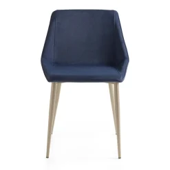 Sedia con Gambe in Metallo e Seduta Monoscocca in Tessuto Made in Italy - Hinata