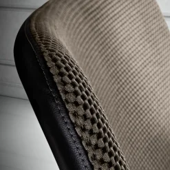 Sedia con Poggiapiedi in Tessuto Vulcano e Gambe in Metallo Made in Italy - Amane