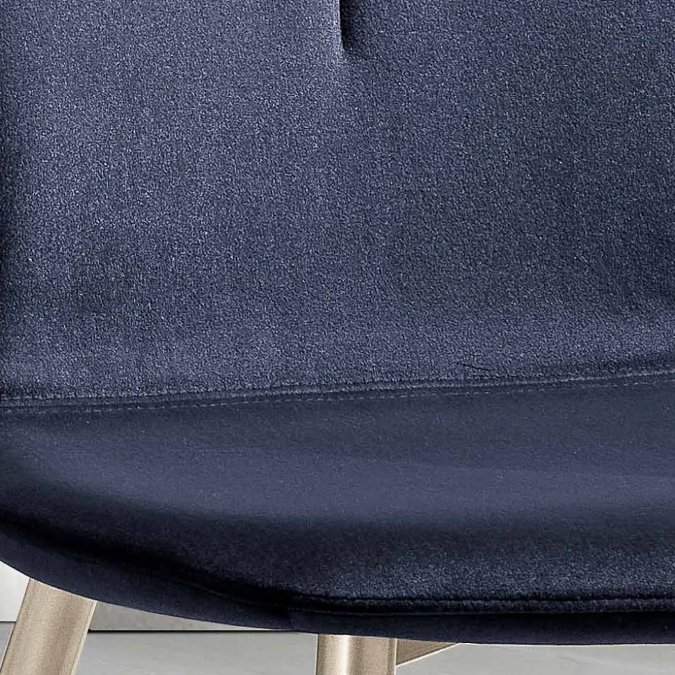 Sedia con Seduta in Monoscocca in Tessuto e Gambe Coniche Made in Italy - Nezoku