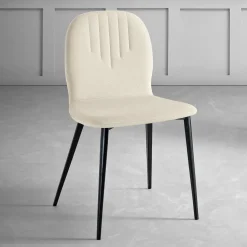 Sedia con Seduta in Monoscocca in Tessuto e Gambe Coniche Made in Italy - Nezoku