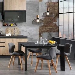 Sedia Cucina in Pelle Sintetica e Legno Massello 2 Pezzi - Fiorenzuola