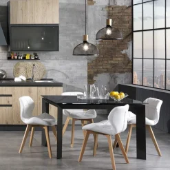 Sedia Cucina in Pelle Sintetica e Legno Massello 2 Pezzi - Fiorenzuola