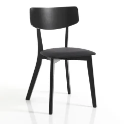 Sedia Cucina in Tessuto con Struttura in Legno Massello 2 Pezzi - Tonino