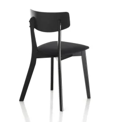 Sedia Cucina in Tessuto con Struttura in Legno Massello 2 Pezzi - Tonino