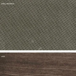 Sedia da cucina di design in legno e tessuto made in Italy, Egizia