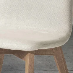 Sedia da cucina di design in legno e tessuto made in Italy, Egizia