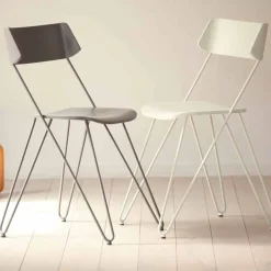 Sedia da Cucina Fatta a Mano in Legno e Acciaio Pregiata Made in Italy - Granada
