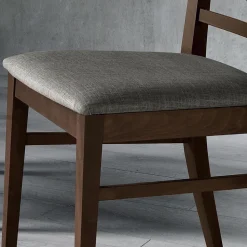 Sedia da Cucina in Legno e Seduta in Tessuto Design Italiano - Jeanine