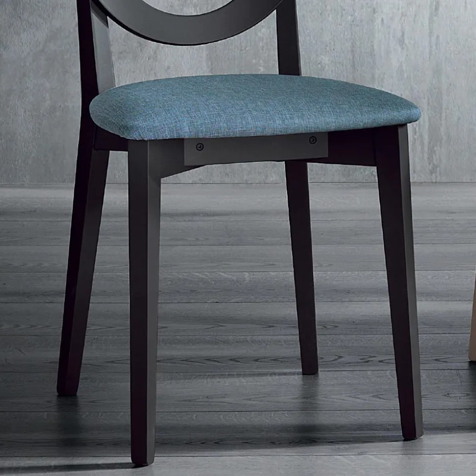Sedia da Cucina in Legno e Tessuto Design Moderno Made in Italy - Marrine