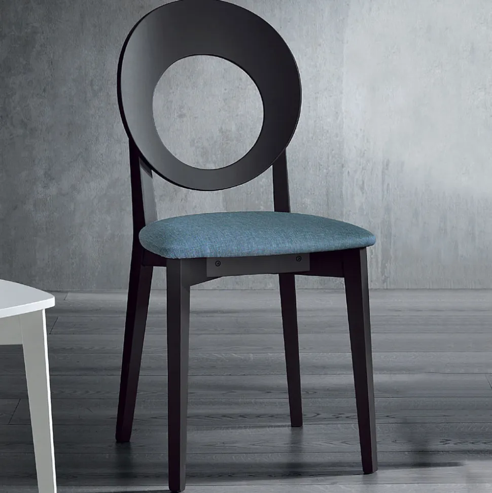 Sedia da Cucina in Legno e Tessuto Design Moderno Made in Italy - Marrine