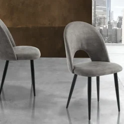 Sedia da Cucina in Pelle Sintetica Effetto Invecchiato 4 Pezzi - Renetta