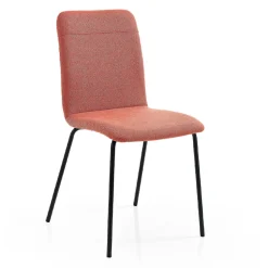 Sedia da Cucina in Tessuto Colorato e Metallo Design Moderno - Hermione