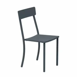 Sedia da Esterno Impilabile in Metallo Verniciato Made in Italy, 4 Pezzi - Tulle