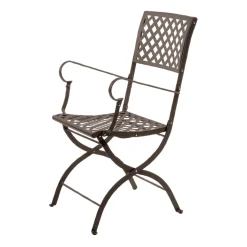 Sedia da Esterno in Acciaio Zincato Richiudibile Made in Italy 2 Pezzi - Selvaggia