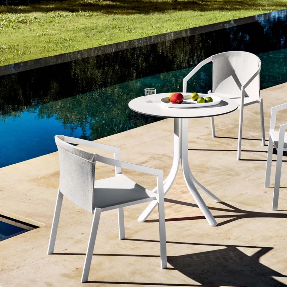 Sedia da Esterno in Alluminio con o Senza Cuscino, Alta Qualità, 4 pz - Filomena