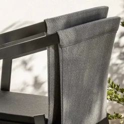 Sedia da Esterno in Alluminio con o Senza Cuscino, Alta Qualità, 4 pz - Filomena