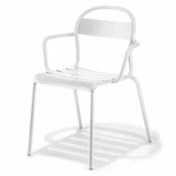 Sedia da Esterno in Alluminio Impilabile Made in Italy, 4 Pezzi - Ulyssa