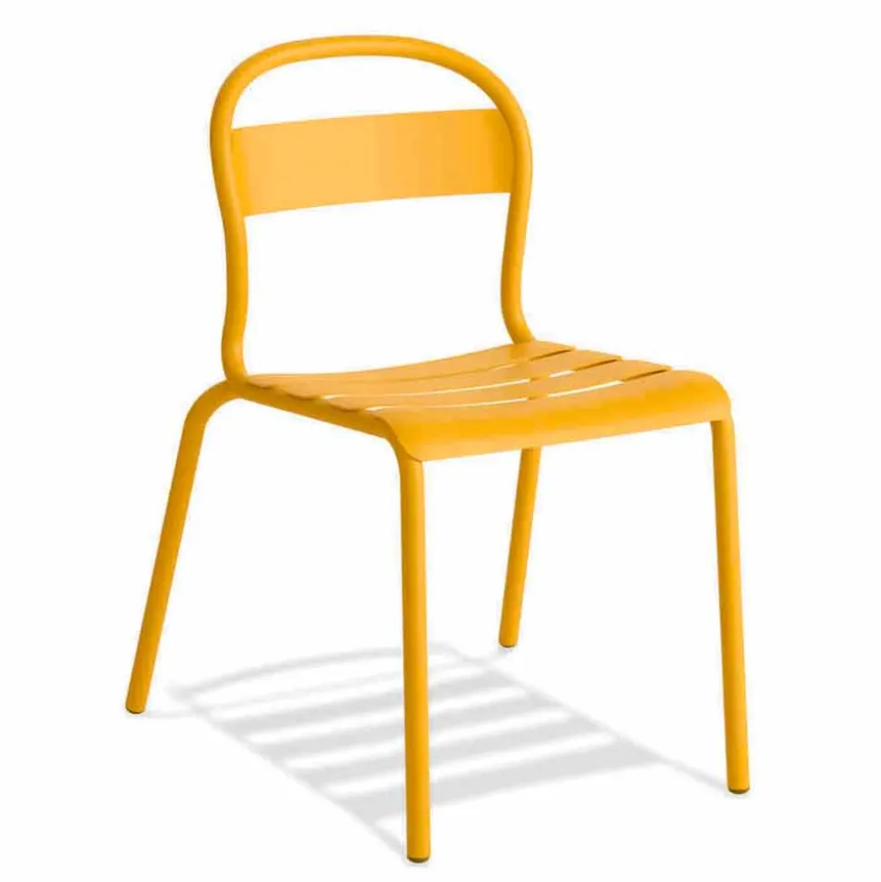Sedia da Esterno in Alluminio Impilabile Made in Italy, 4 Pezzi - Ulyssa
