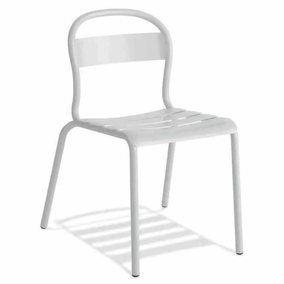 Sedia da Esterno in Alluminio Impilabile Made in Italy, 4 Pezzi - Ulyssa