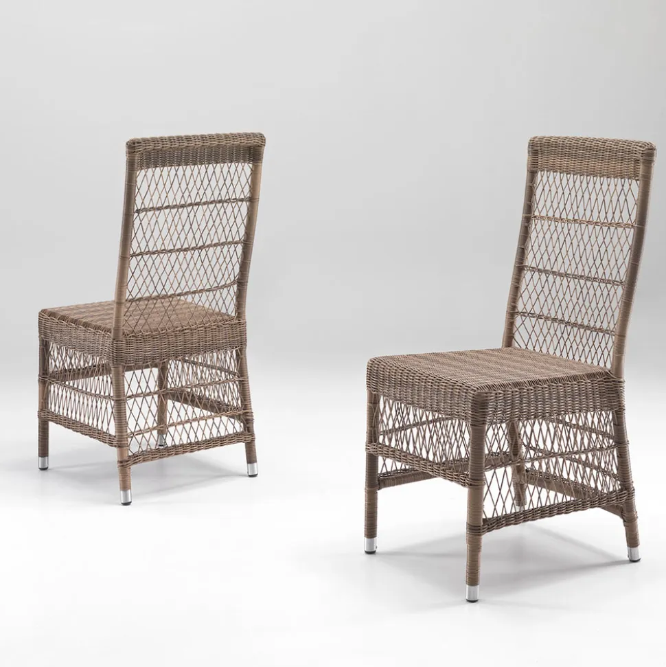 Sedia da Esterno in Polyrattan con Cuscino Opzionale - Gigi