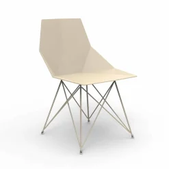 Sedia da giardino di design Vondom Faz in polipropilene e acciaio inox, 4 pezzi