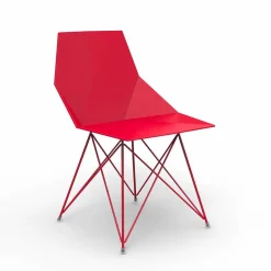 Sedia da giardino di design Vondom Faz in polipropilene e acciaio inox, 4 pezzi