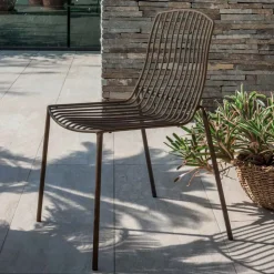 Sedia da Giardino Impilabile in Metallo Made in Italy 2 Pezzi - Giuliana