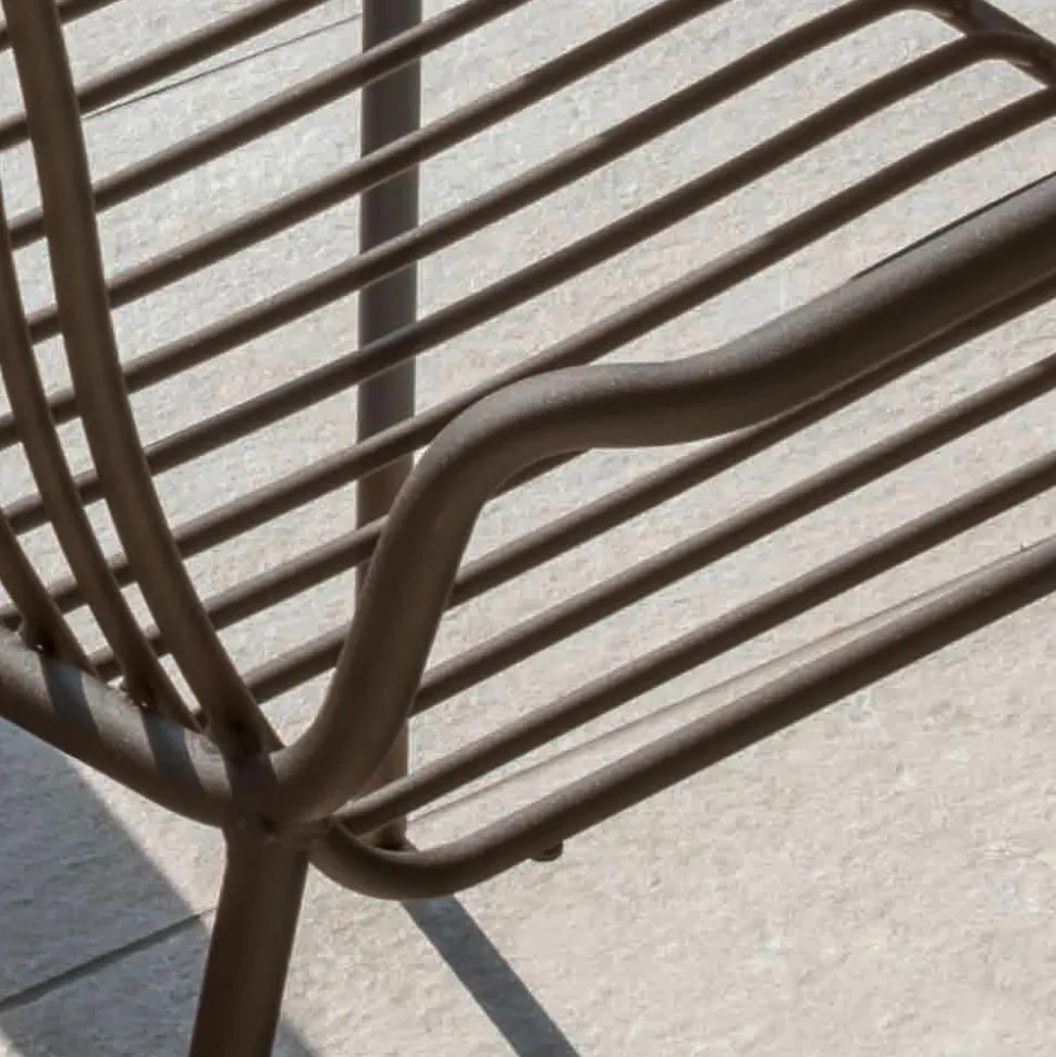 Sedia da Giardino Impilabile in Metallo Made in Italy 2 Pezzi - Giuliana