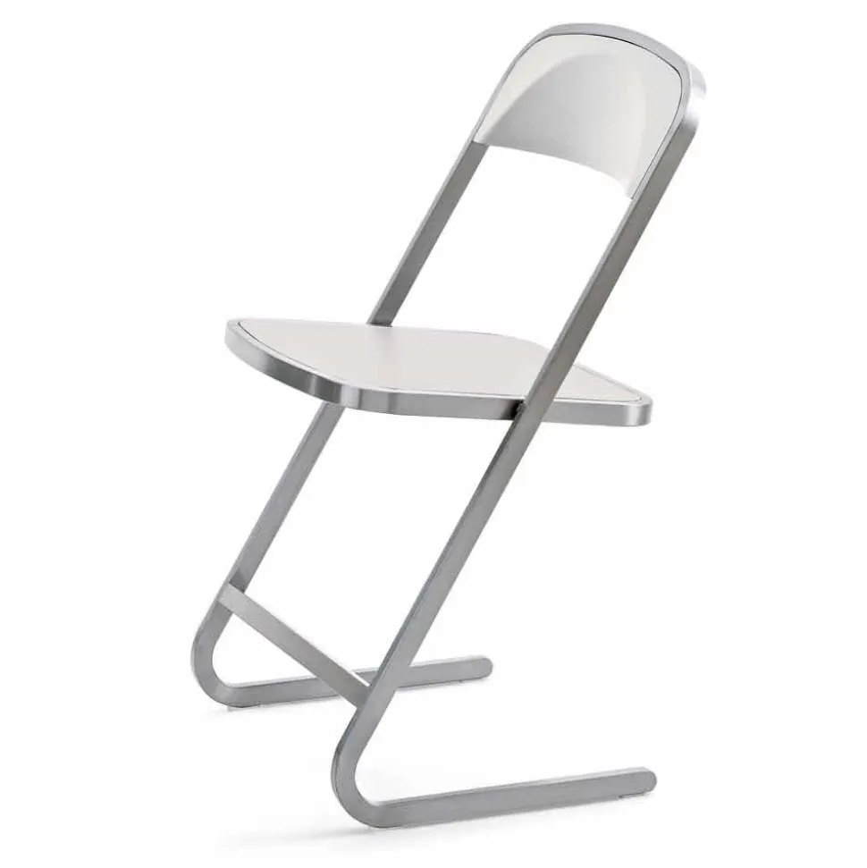 Sedia da Giardino Impilabile in Acciaio Design Moderno Made in Italy - Boston